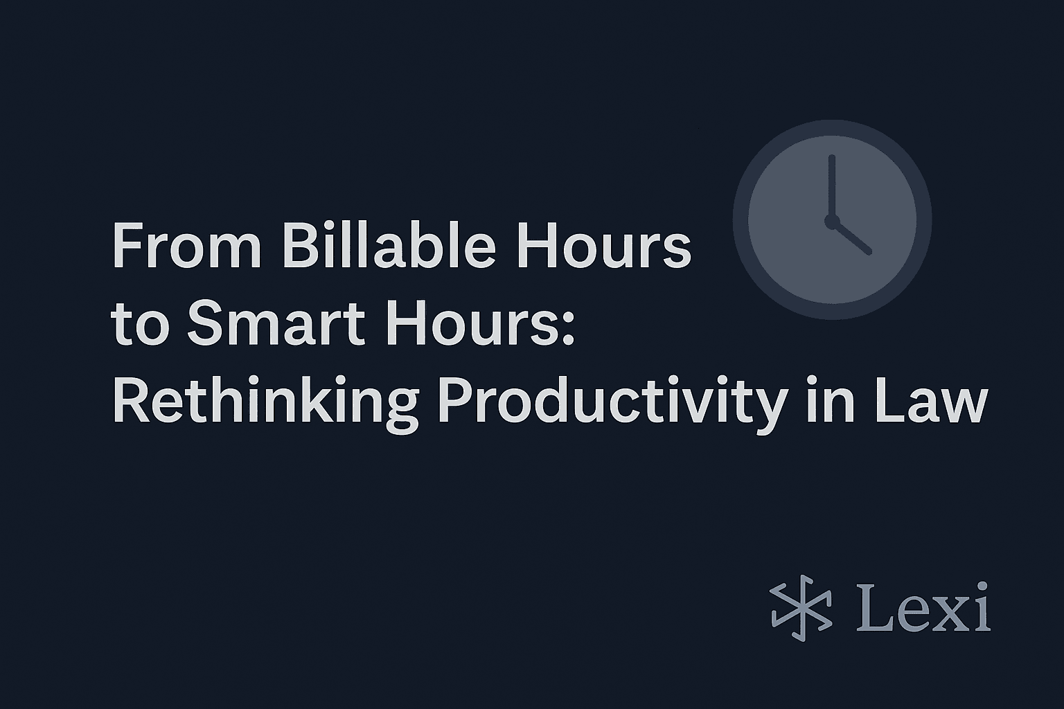 From Billable Hours to Smart Hours