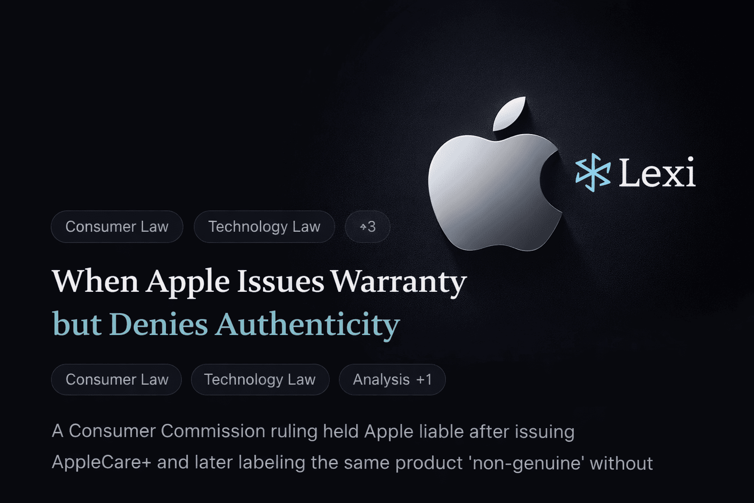 When Apple Issues Warranty but Denies Authenticity