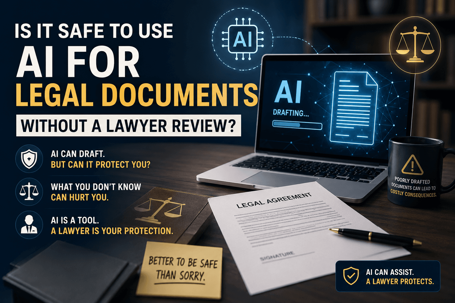 Is It Safe to Use AI for Legal Documents Without a Lawyer Review?