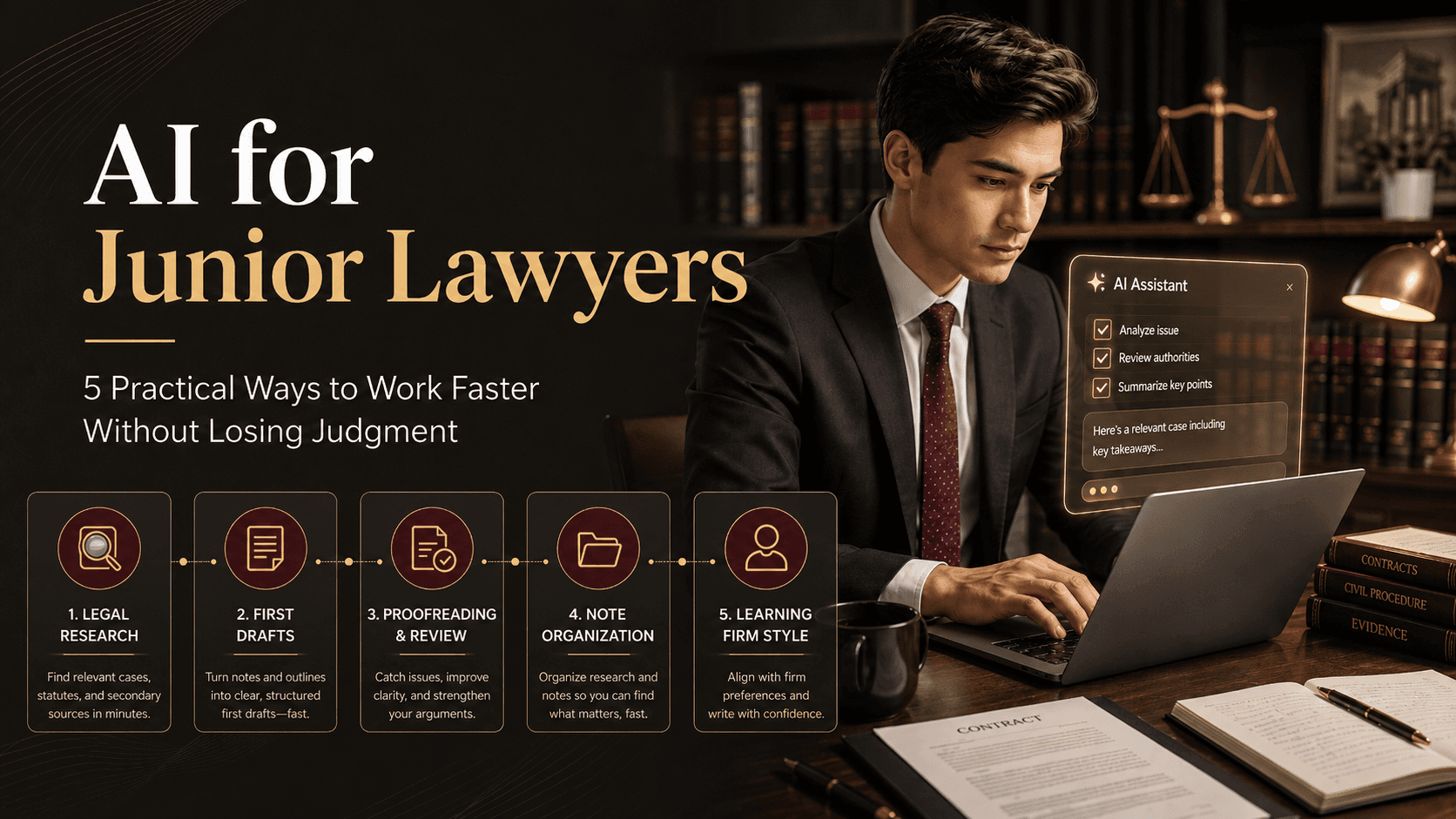 AI for Junior Lawyers: 5 Practical Ways to Work Faster Without Losing Judgment